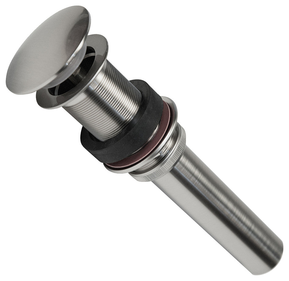 Premier Copper D-208BN Brushed Nickel 1.5" Non-Overflow Pop-up Bath Sink Drain