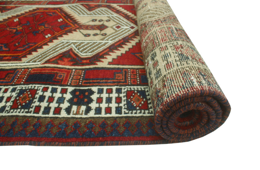 Fine Vintage Distressed Emilie Rust/Beige Runner, 3'3x10'5