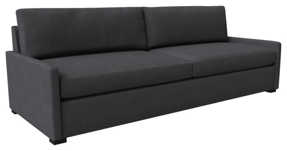 Nativa Interiors Kimpton Sofa 101", Charcoal, Depth: Classic