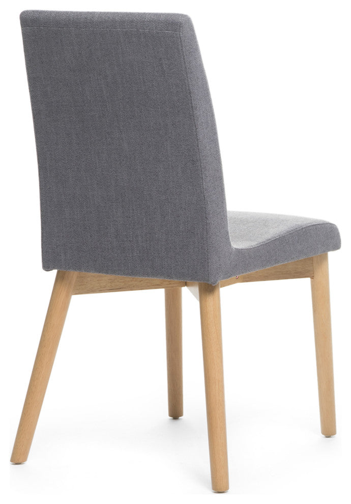 GDF Studio Katherine Mid-Century Modern 5 Piece Dining Set, Dark Gray and Natural Oak