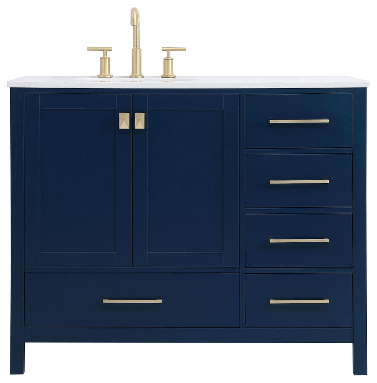 Isabel Blue 42" Single Sink Bathroom Vanity