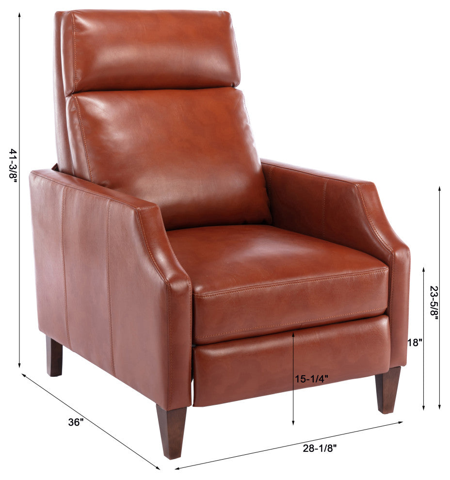 Balantyne Push Back Recliner, Caramel