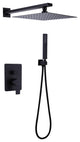 Pressure Balanced Shower System with Handheld Shower, Matte Black