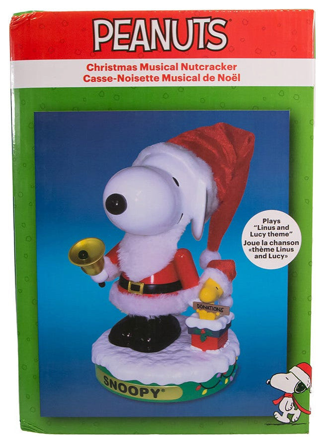 Kurt Adler 10" Battery-Operated Musical Santa Snoopy Nutcracker