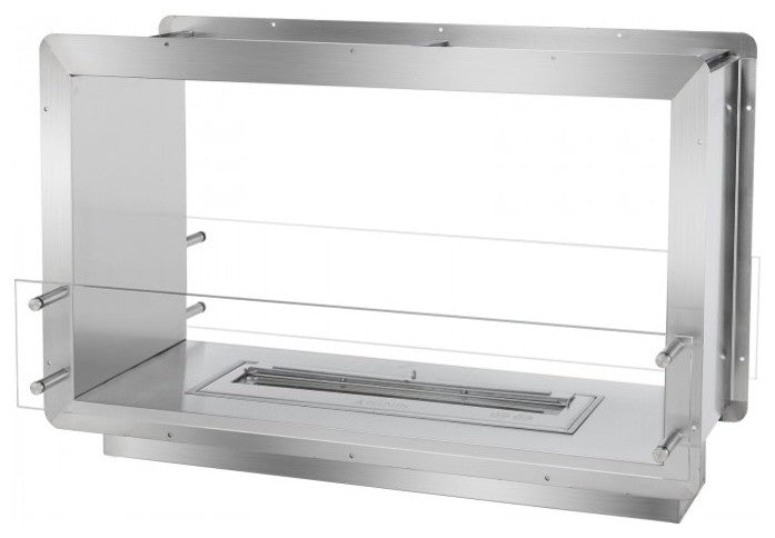 See-Through Bio Ethanol Firebox - Double Sided Fireplace Insert FB2400-D | Ignis