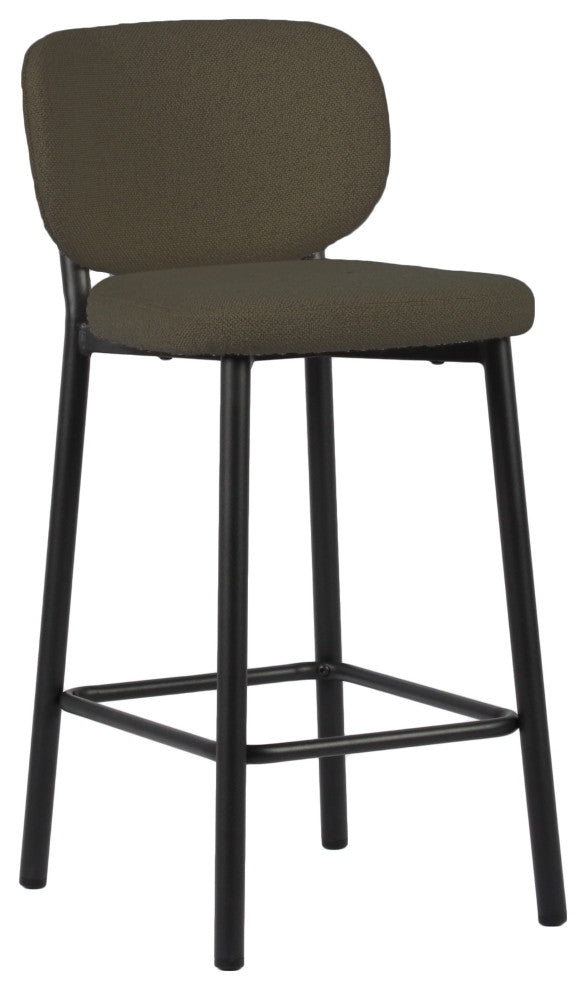 Curved Back DIning Chair, Set of 2, Cedar Boucle, Counter Height