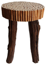 Modern Bubble Stool, Natural Wood
