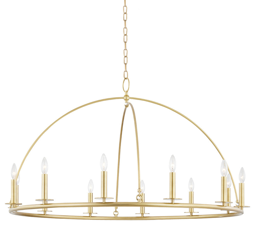 Howell 12-Light Chandelier Aged Brass Finish