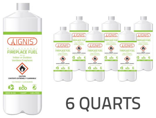Bio Ethanol Fireplace Fuel 6 Quarts IGNIS Biofuel
