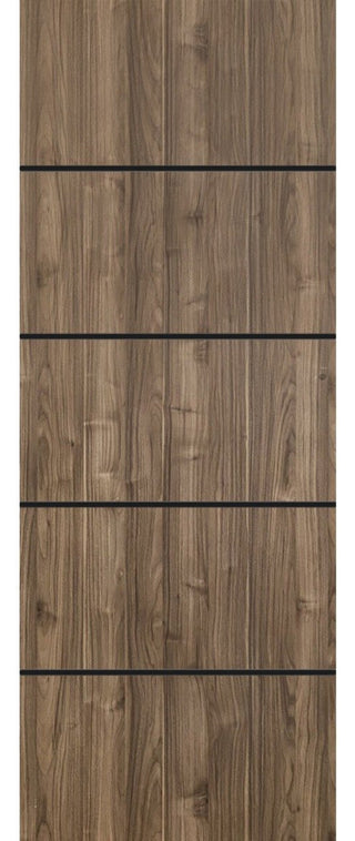 Slab Barn Door Panel 24 x 96 | Planum 0015 Walnut with  | Sturdy Finished