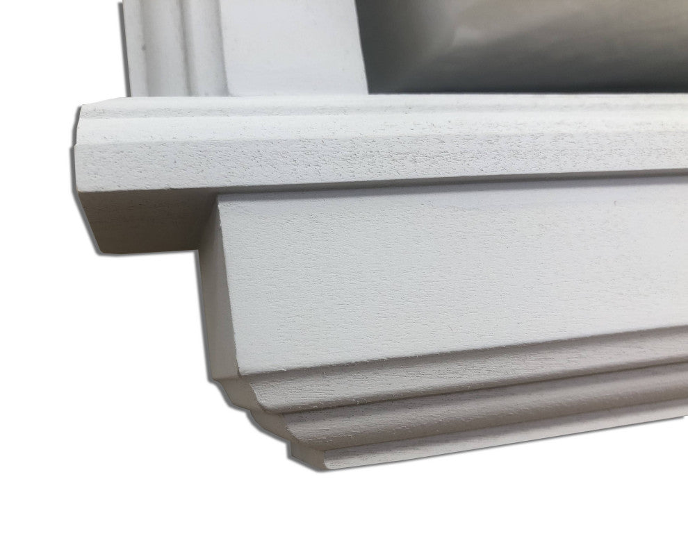 Hyacinth Wood Recessed Double Toilet Paper Holder With Cabinet 14x16.25, Primed Gray