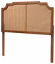 Aleena Rattan Ash Walnut Headboard, Queen