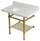 KVPB3630MBB7 36" Console Sink with Brass Legs (8-Inch, 3 Hole)