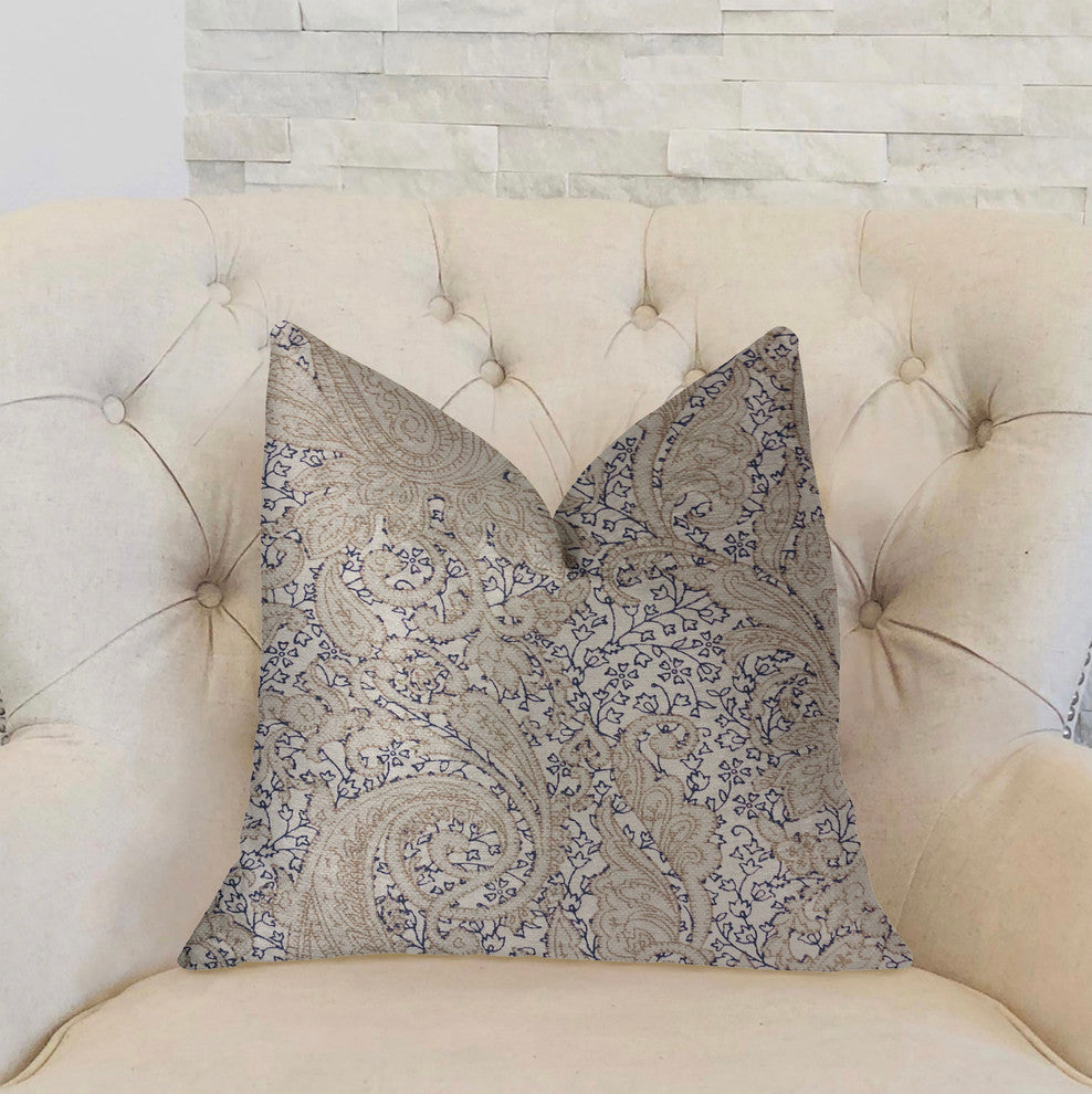 Quartz Skye Beige Luxury Throw Pillow, 20"x26" Standard