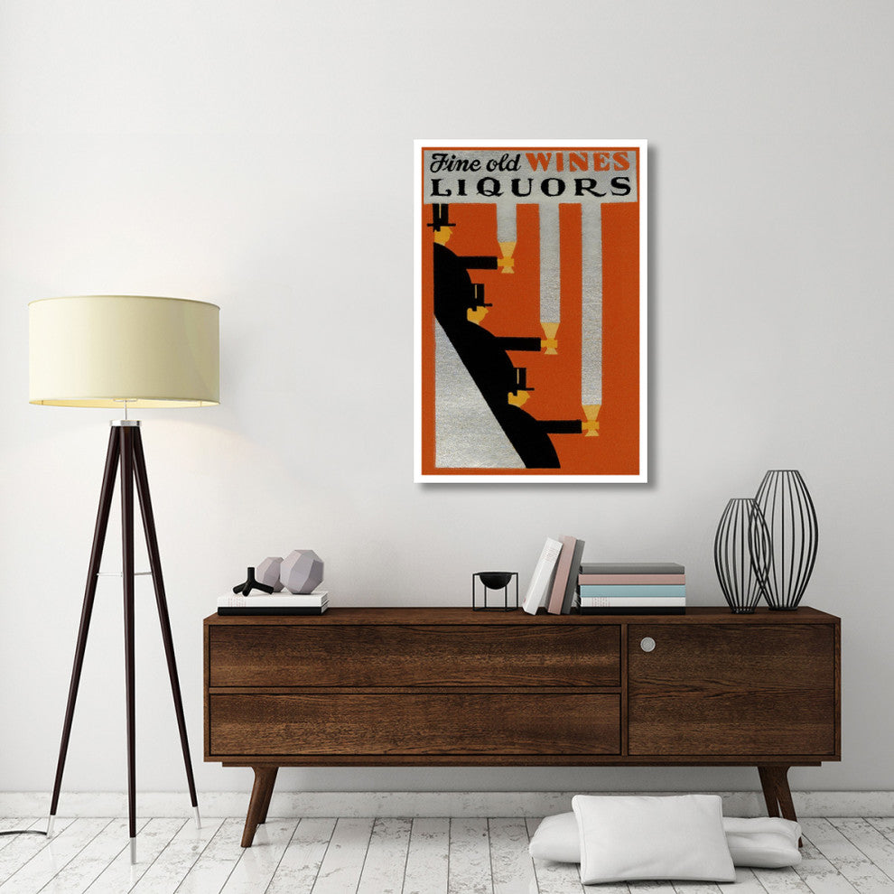 "Fine Old Wines Liquors" Digital Paper Print by Vintage Booze Labels, 31"x46"