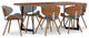 Marana Watkins Solid Mango Wood 7-Piece Dining Set, Gray