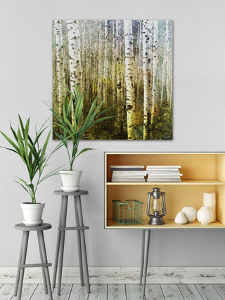 "Aspen Ski" Fine Art Canvas Print, 40"x40"