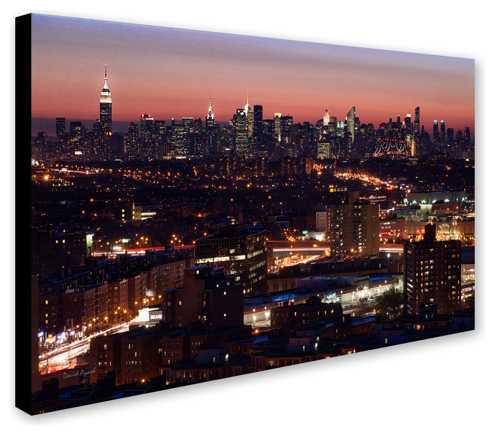 'Midtown From Queens' Canvas Art by David Ayash