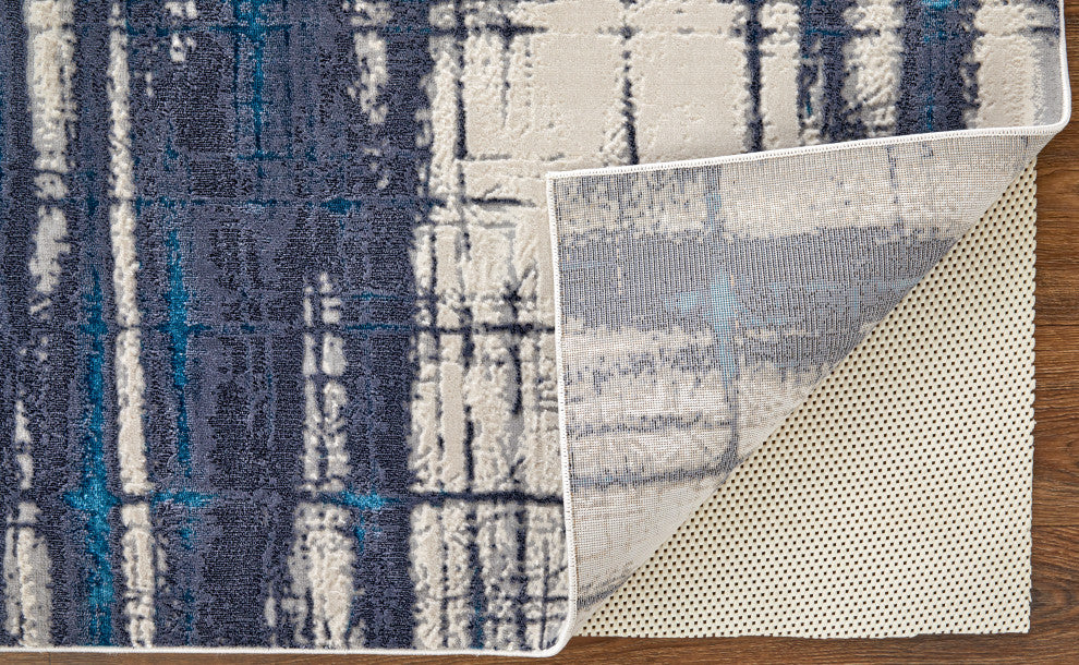 Weave & Wander Armada Dramatic Blue/Ivory Rug, 10'x13'2"