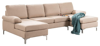 U-Shape Sectional Sofa, Modern Design Sectional Couch