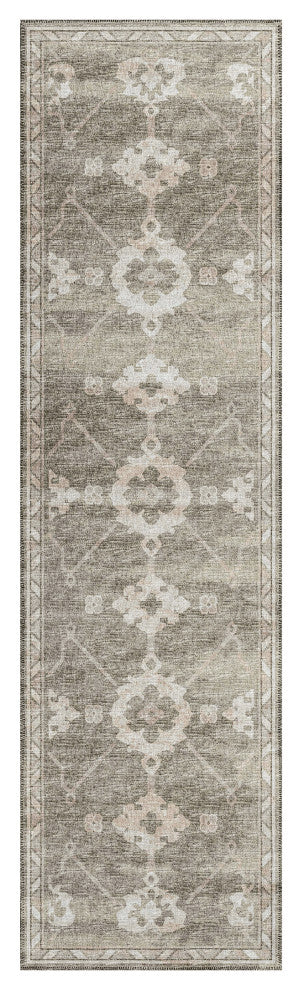 Indoor/Outdoor Sedona SN16 Khaki Machine Washable 2'3" x 10' Runner Rug