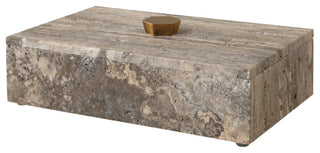 Uttermost Griseus Travertine Stone Box