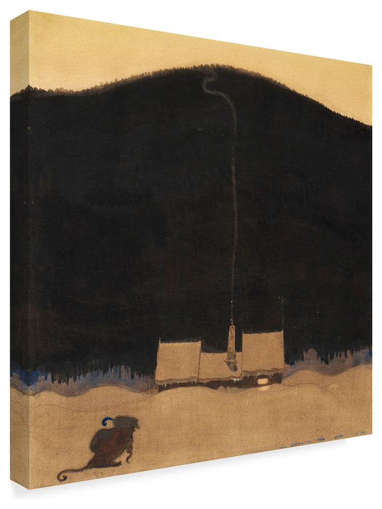 John Bauer 'The Cottage At The Foot Of The Mountain' Canvas Art