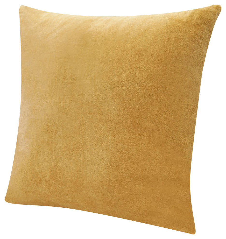 Stacy Garcia Ochre Velvet Handmade Throw Pillow
