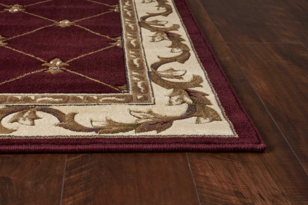 HomeRoots 7' x 10' Polypropylene Red Area Rug