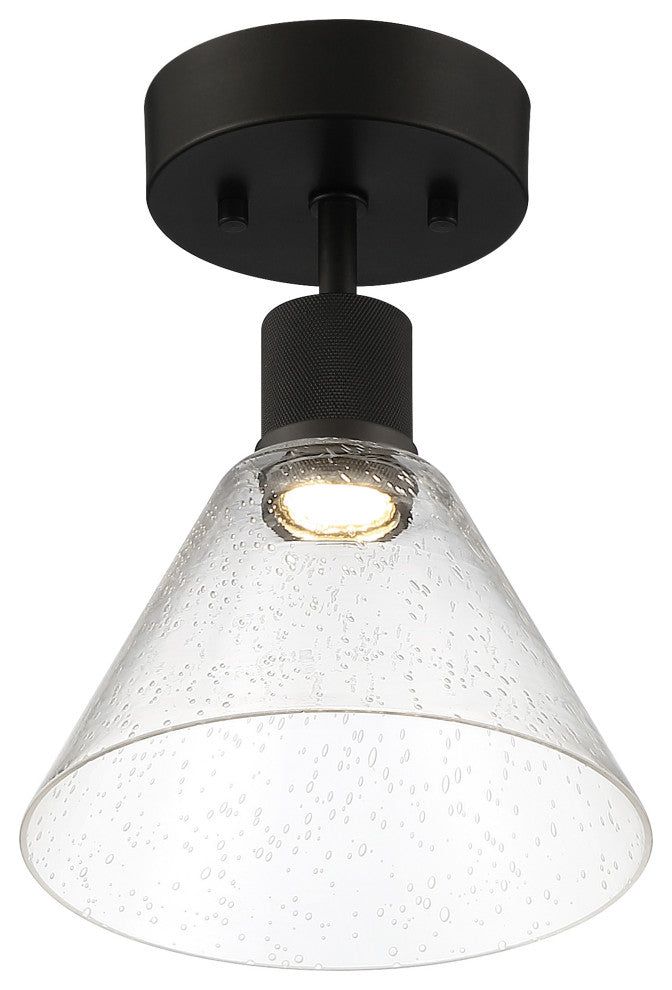 Access Port Nine 1-Light Martini LED Semi-Flush Matte Black