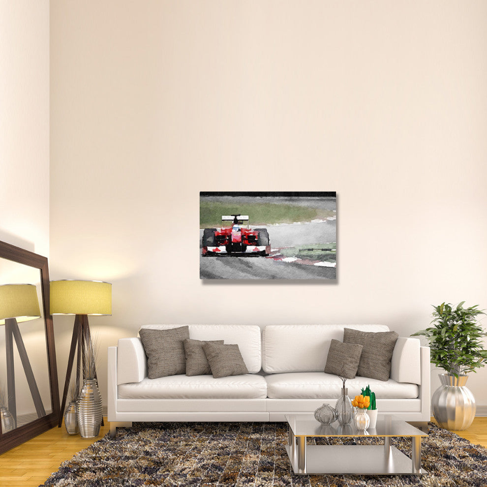 "Ferrari F1 on Track Watercolor" Fine Art Print