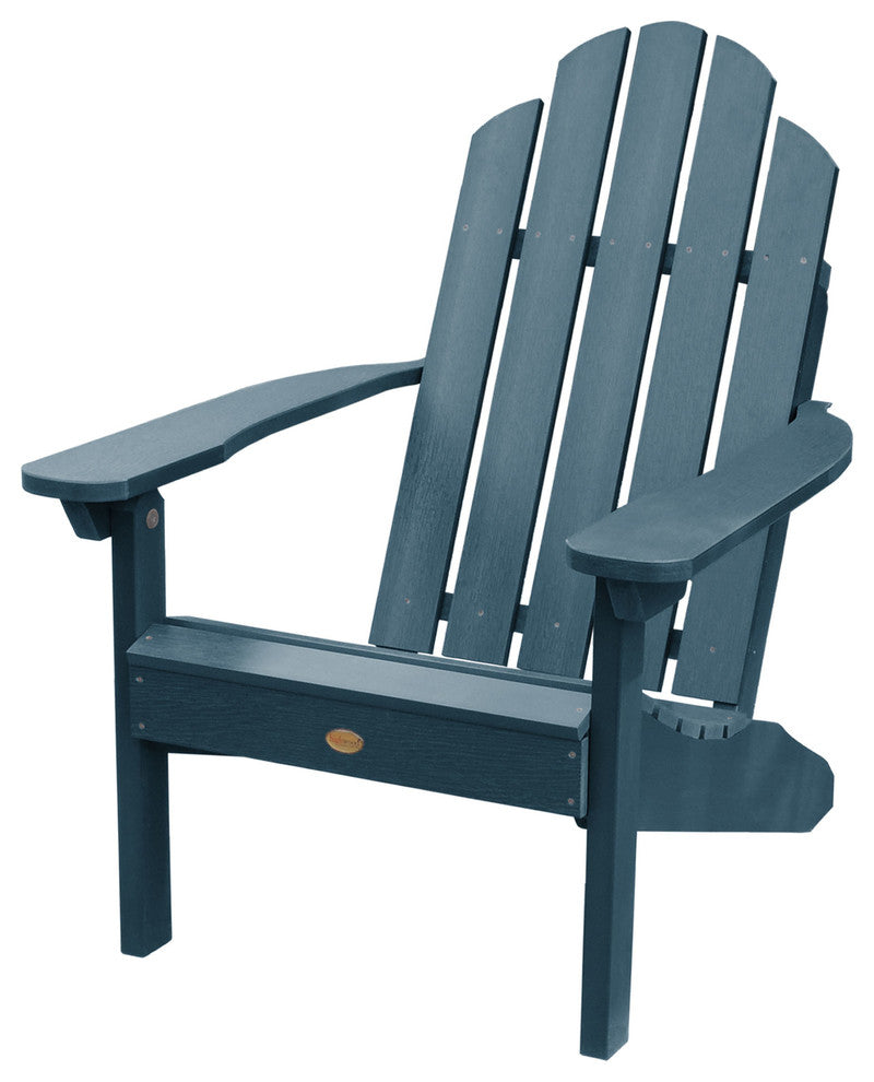 4 Classic Westport Adirondack Chairs, 2 Folding Side Tables, Nantucket Blue