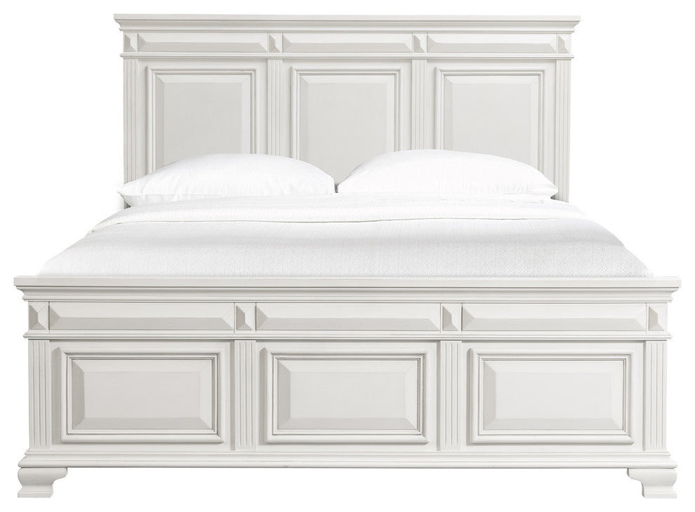 Picket House Furnishings Trent King Panel Bed in White