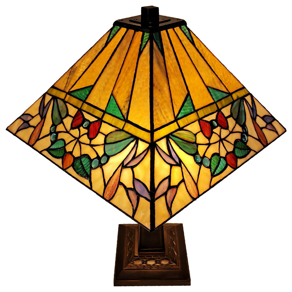 Amora Lighting AM309TL14B Tiffany Style Multi Color Mission Table Lamp 22" Tall