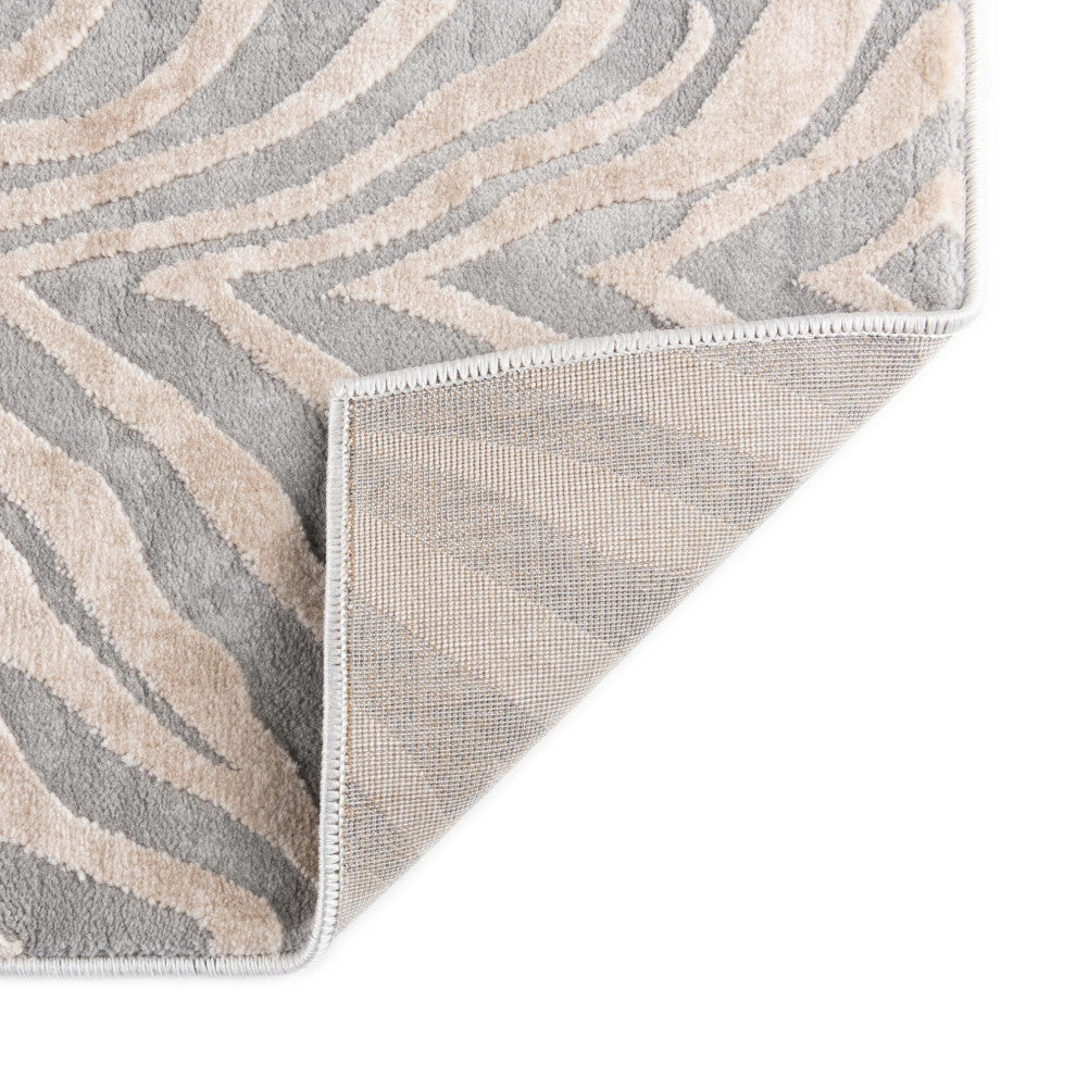 Unique Loom Meghan Finsbury Rug, Gray and Ivory, 2'x6' Runner