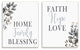 Faith Hope Home Family Phrases Soft Black Florals,13 x 19