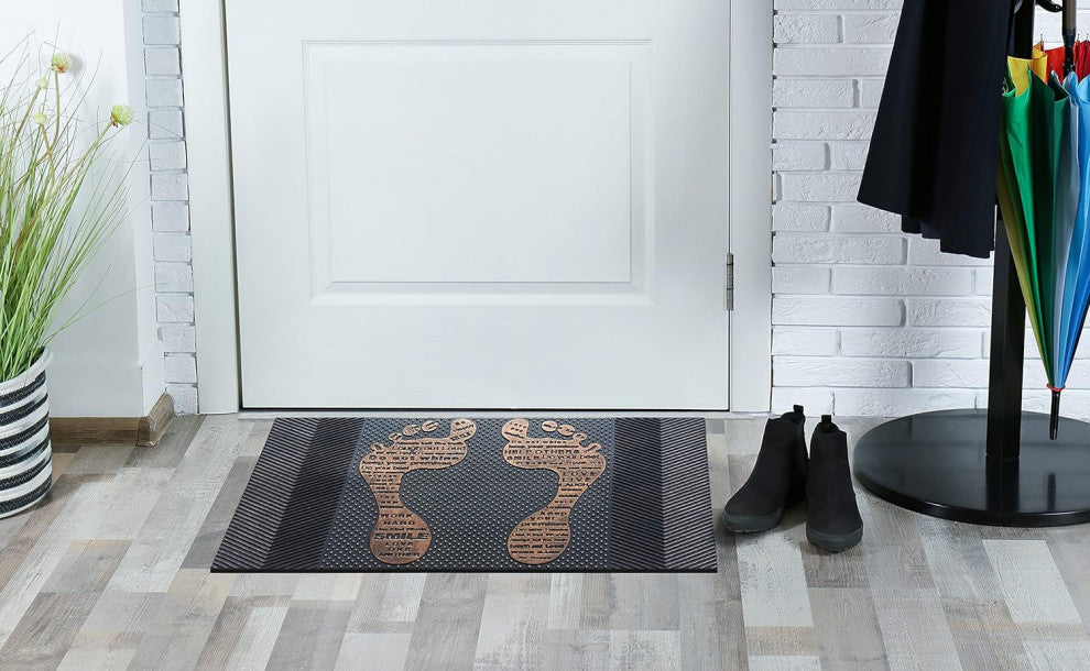 A1HC Rubber Pin Welcome Door Mats 18"x30" for Outdoor Entrance