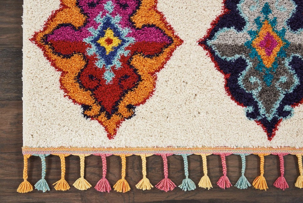 Nourison Moroccan Casbah Ivory/Multicolor Area Rug, 3'11"x6'