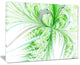 "Green Grungy Floral Fractal Shapes" Floral Wall Art Canvas, 20"x12"