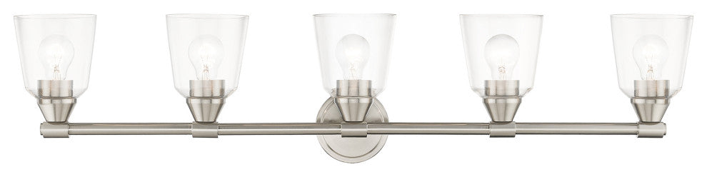 Catania 5-Light Brushed Nickel Large Vanity Sconce