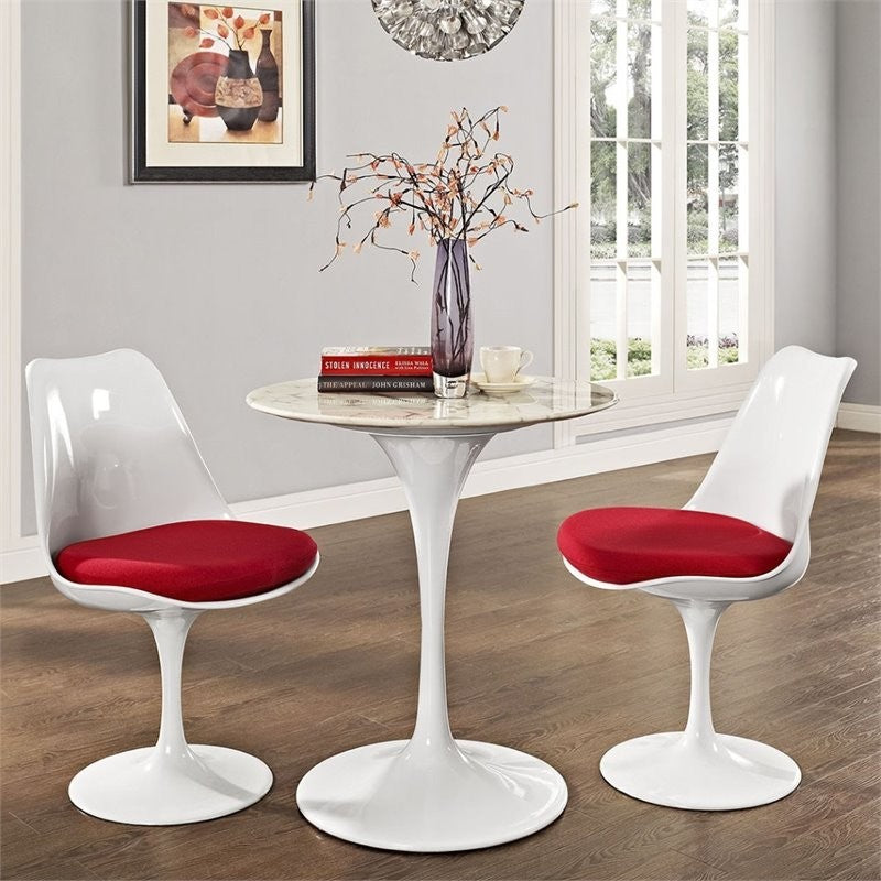Lippa 28 Artificial Marble Dining Table, White