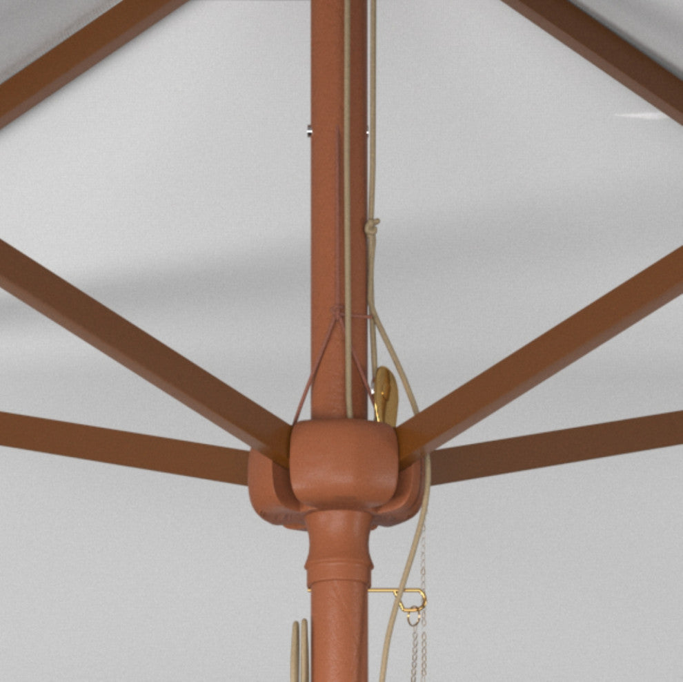 Safavieh Velop 7.5Ft Wood Umbrella, Ivory