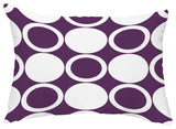 ModCircles 14"x20" Abstract Decorative Outdoor Pillow, Purple