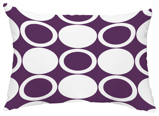 ModCircles 14"x20" Abstract Decorative Outdoor Pillow, Purple