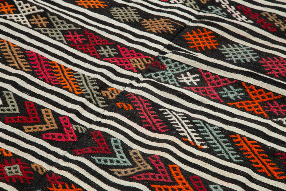 Rug N Carpet - Handmade Oriental 6' 4'' x 9' 7'' Vintage Wool Kilim Rug