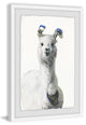 "White Llama" Framed Painting Print, 12"x18"