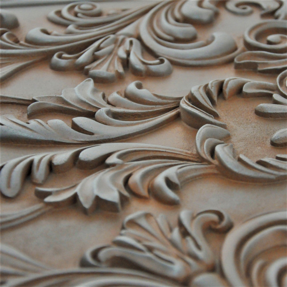 Cypress Iron Rust Matte Finish 16"x 24" Hand Made Metal Mural Tile