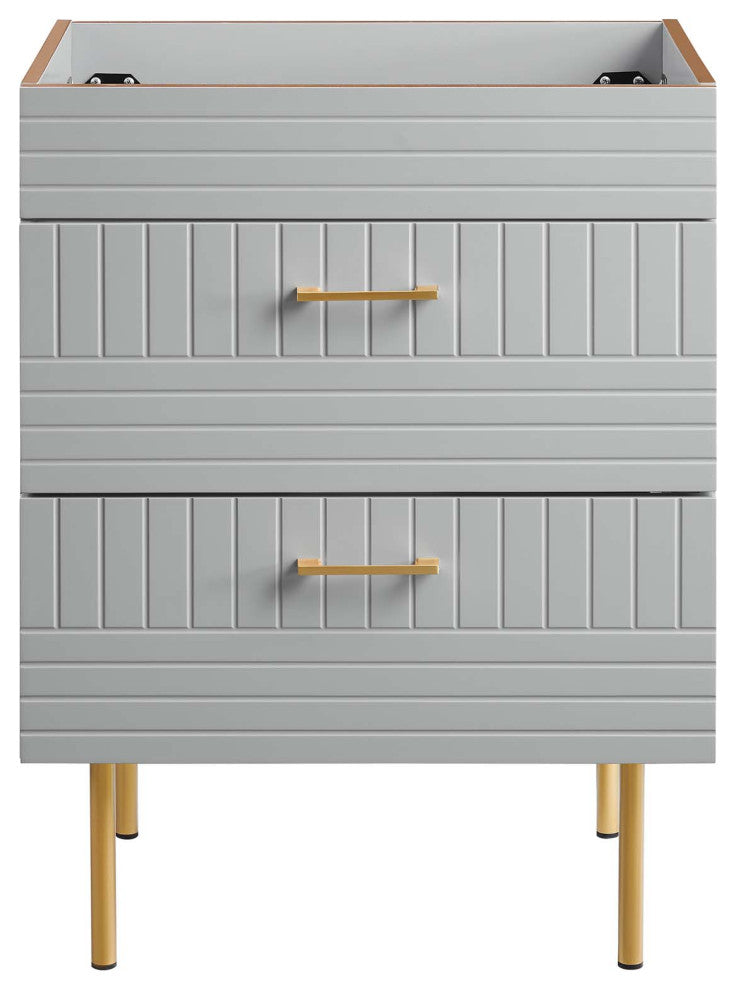 Daybreak 24" Bathroom Vanity Cabinet, Sink Basin Not Included, Light Gray