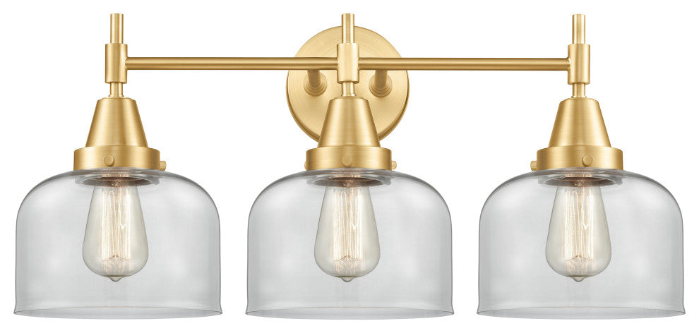 Innovations 447-3W-SG-G72 3-Light Bath Vanity Light, Satin Gold
