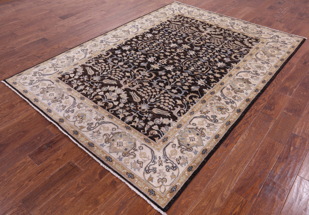 6' 2" X 8' 6" Turkish Oushak Handmade Wool Rug - Q12817